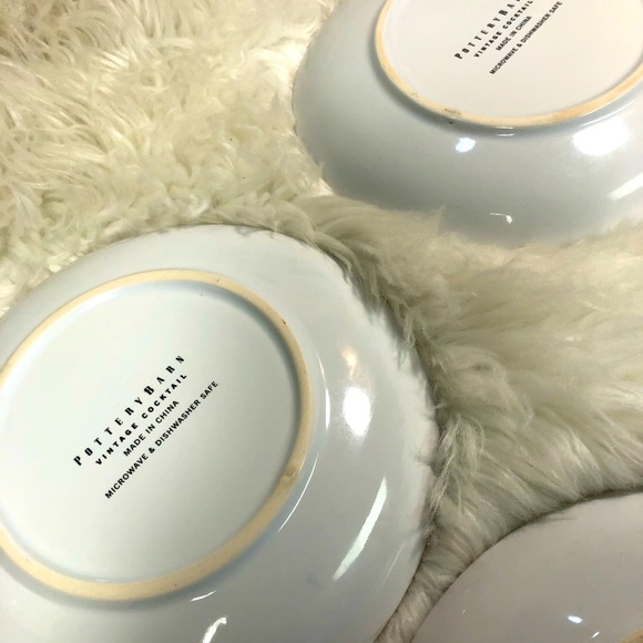 Pottery Barn Cocktail Plates Set of 4 Vintage Art Deco - Picture 8 of 8